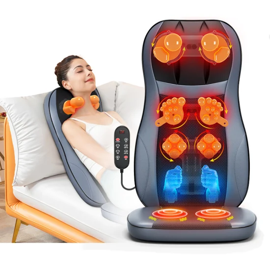 Aquecimento elétrico portátil vibratório massageador de costas almofada carro home office lombar pescoço massageador corporal