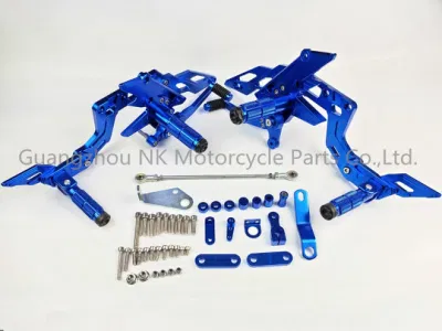 Nk yamaha honda suzuki racing cnc motocicleta alumínio dianteiro apoio para os pés traseiro para excitador150/y15zr/sniper150/mxking150/r15